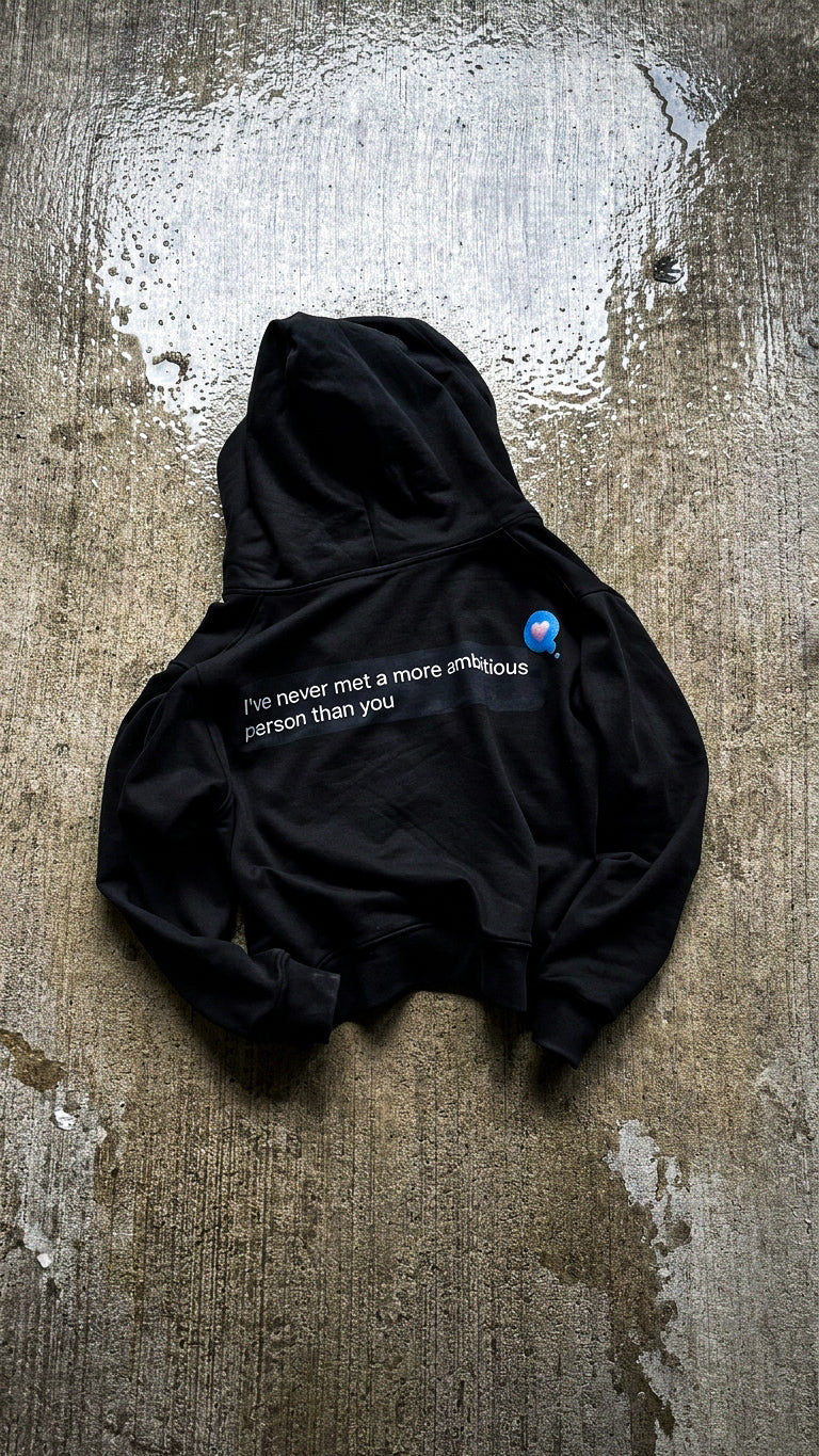 Ambition Zip Hoodie — Onyx Black